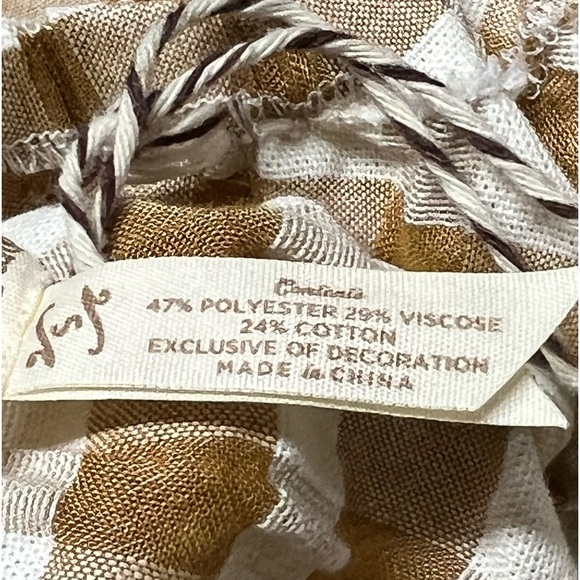 Matilda Jane Annabelle Plaid Boho Top White Tan Gingham Size S - Picture 8 of 9